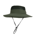 Cappello parasole impermeabile ad asciugatura rapida verde militare con rete traspirante e cordino - Verde Militare (9271)