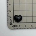 Schwarzer Herz-Charm aus Kunstharz mit Sweet-Buchstaben für DIY-Schmuck und Basteln - Schwarzes glänzendes kleines Herz
