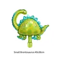 3D small green brontosaurus aluminum foil balloon for dinosaur party decor 40x38cm - Mini Brontosaurus