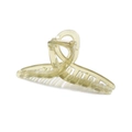 Translucent light green 13cm square hair claw clip for thick hair styling - 13cm Jelly Cross - Olive Green / Bulk (No Packaging)
