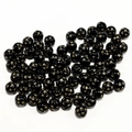 Schwarze Acrylperlen mit goldenen Sternen zum Selbermachen von Schmuckstücken - 8mm (50 Stk./Packung) / Schwarz