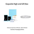S925 sterling silver tennis bracelet and jewelry set with blue gift box and GRA certificate - 16.5CM-5.0mm / Silver + Light Box + Certs