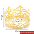 Detail of golden hollow crown with dimensions 10cm diameter and 5.8cm height - Gold Hollow Iron 10cm