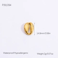 Gouden schelphanger van 18k verguld roestvrij staal, waterdicht en hypoallergeen - PJ91094 Sint-jakobsschelp