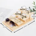 Tiered 4-layer pine wood eyewear display stand for sunglasses and optical frames - 4-Tier Step Display