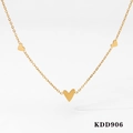 Elegant gold heart pendant necklace for women made of 316 stainless steel by KDD906 - Gold Necklace (KDD906)