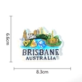 3D resin Australia Brisbane souvenir fridge magnet with koala and Story Bridge icon - Brisbane Landmark