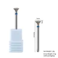 Diamond nail drill bit for cuticle removal, 5mm inverted cone shape with dimensions - Small UFO PG-22
