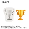 Stampo in silicone a trofeo per decorazione torte e cioccolato con misure del prodotto - 17-873 Trofeo / Grigio