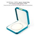 Scatola per collana ottagonale in velluto PU blu petrolio, 19x19x4,5 cm - Velluto Ottagonale / Azzurro