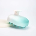 Spazzola per massaggio cuoio capelluto in sfumatura bianco-menta con impugnatura - Spazzola Mango - Sfumatura Verde Ciano