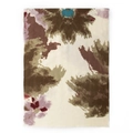 Vintage-Schal aus Kaschmir-Imitat mit Blumenmuster und Fransen in Beige und Rot - 65*190cm / Violett & Grün Batik