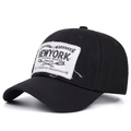 Berretto da baseball unisex nero stile NEW YORK con patch vintage e scritta anno 1985 - Regolabile / Nero