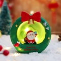 Boîte mystère couronne de Noël lumineuse avec figurine Père Noël et guirlande douce - Style Couronne Verte (2104-47)
