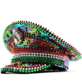Cappello punk con paillettes arcobaleno, borchie metalliche e stemma con gemme - Regolabile / 01-Faraone Arcobaleno Grandi Paillettes