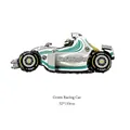 F1 racing car shaped green aluminum foil balloon for party decor 52x110cm - High-Speed Racing Car Green