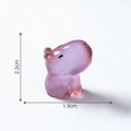Translucent purple hippo capybara figurine variant with dimensions 2.2cm height - Luminous Purple