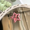 Y2K pink glitter star-shaped hair clip with sparkling finish for women - Dusty Pink Glitter