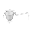 9cm 304 stainless steel wall-hanging hot pot strainer scoop with precise dimensions - Horizontal Handle