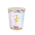 Disposable fairy and floral party paper cups with pastel pink and blue gradient - Paper Cup