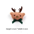 Detail showing plush Christmas reindeer accessory with green bow measuring 5.5cm by 5.5cm - Christmas Bear (Open Back)