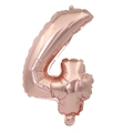 Rose gold number 4 foil balloon with metallic finish for birthday party decoration - Number 4 / 16" / Rose Gold
