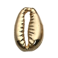 Golden sea shell alloy charm pendant for DIY handmade jewelry and bracelet making - 1Pc Shell 12x19mm