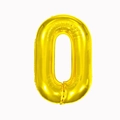 Shiny golden number 0 foil balloon for birthday and wedding party decorations - 16-inch Gold Slim Letter Aluminum Foil Balloon (o)
