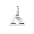 Macro shot of silver Libra zodiac pendant charm made of durable stainless steel - Libra (Silver)