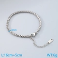 Elegant 3mm silver wheat chain bracelet in stainless steel with lobster clasp closure - Wheat Chain Steel Color (KB1862267-Z)