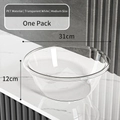 Verdicktes transparentes PET-Waschbecken in mittlerer Größe Weiß für Heim und Wohnheim - Transparent Medium Einzeln