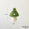 Ciondolo appendibile a fungo in feltro di lana natalizio decorazione artigianale DIY - Fungo a Ombrello Verde