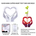 Silicone heart shaped vase mold with hands design for DIY resin casting projects - Two Hands Holding Heart Mold