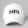 Casquette de baseball blanche avec imprimé Paris pour protection solaire outdoor - Taille unique / Blanc