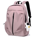 Zaino impermeabile rosa fumé dal design minimalista con portachiavi astronauta - 6399 Rosa + Ciondolo Astronauta