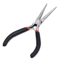 Precision long nose pliers with ergonomic black and red non-slip grip handles - Long Needle Nose Pliers