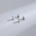 4mm / Platinum Plated White Zircon