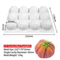 White silicone 12-cavity mini pumpkin cake mold for DIY fruit mousse baking and dessert - 12-Cavity Mini Pumpkin / White