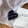 Minimalist matte black heart-shaped hair claw clip on a stylish decorative background - Approx. 4cm*3cm / 1# Matte Black