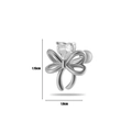 Clou d'oreille cartilage argenté avec pierre en cœur et dimensions indiquées - Style Coeur Nœud Argenté (9# Argent)