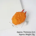 Realistic fried crab claw food model made of PVC, size 6.5x4cm, weight 25g - Fat Crab Claw - No Buckle Model