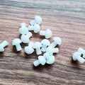 Miniature white natural stone mushroom ornaments for crystal micro landscape decoration - White Jade