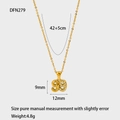 Dettaglio del ciondolo numero 99 placcato oro 18K con strass e misure indicate - Numero 99 (DFN279)