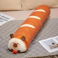 Süßes Capybara Baguette Plüschkissen langes weiches Körperkissen für Schlafzimmer - Kleiner Orangen-Baguette-Stil / 60cm (0.5kg)