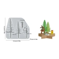 Moule en silicone pour sapins de Noël et cerf en résine avec dimensions précises - Plugin de Série de Noël (C01) / Blanc
