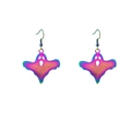 Boucles d'oreilles fantômes avec placage dégradé arc-en-ciel pour Halloween - Fantôme