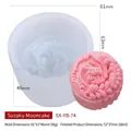 Molde de silicona para pastel de luna Zhuque con muestra rosa y medidas dadas - Estilo Pájaro Bermellón YB-74