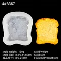 Silikonform für Toastbrot und fertiges gelbes Seifenreplikat auf schwarzem Grund - 4#B367 Groß / Transparent