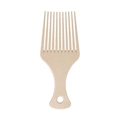 Umweltfreundlicher beige Weizenstroh-Afrokamm mit breiten Zinken für Haarstyling und Volumen - Erdgelb
