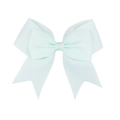 Close-up of a handmade mint green grosgrain ribbon bow with detailed ribbed texture - Mint Green (19)